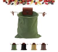 Derivemids Foraging Bag, Handmade Cowhide Canvas Bags, Storage Folding Bag for Travel Camping Hiking (Green)