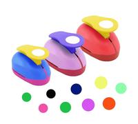 DERJDISF 3 Pezzi Perforatrice per Carta Fai da Te, Perforatrice Decorativa di Carta Creativa Fustellatrice per Carta Album Carte Scrapbooking Punzoni di Carta Mestiere, 8, 16, 25 mm(Colore Casuale)