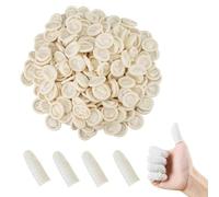 DERJDISF 400 Pezzi di Coprifinger, Protezione per Le Dita, Copertura in Lattice Monouso, Altamente Elastici, Antistatici, Protegge da Eczemi e Lesioni Sportive