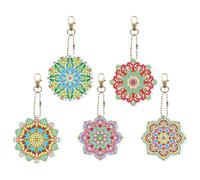 DERJDISF 5D Fai da Te Pittura Diamante Portachiavi Pittura Strass Ricamo Portachiavi Ciondolo Trapano a Doppia Faccia Kit Completi di Pittura Strass Artigianale Regalo