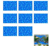 DERJDISF Adesivi Effetto Acqua 3D Autoadesivi, Set da 8 Fogli 29,7 x 21 cm, Superficie Ondulata Realistica per Diorami, Micropaesaggi, Fiumi, Laghi, Stagni e Progetti di Modellismo