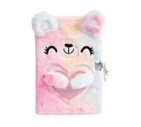 DERJDISF Diario Segreto dell'Unicorno - Libro Perfetto per Bambine, Con Lucchetto e Chiave a Forma di Cuore, Design Unico con Orsacchiotto