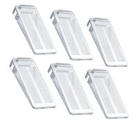 DERJDISF Fermaporta in Gomma, 6pcs Cuneo Ferma Porta e Finestra,Antiscivolo,con Altezza Regolabile,Protezioni per Porta Interne e Finestre Casa Ufficio,Trasparente