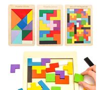 DERJDISF Giochi Montessori, Tetris Gioco per, Puzzle 3D - Esperienza Educativa Divertente con Il Gioco Bambino Anni