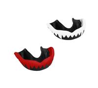 DERJDISF Paradenti per Adulti e Bambini, 2 Pezzi Scatole per Arti Marziali e Boxe, Nero/Rosso, Nero/Bianco