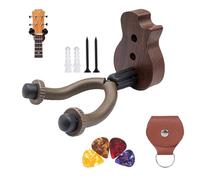 DERJDISF Porta Chitarra da Muro - Supporto Chitarra Muro, Gancio Chitarra Ganci Stand, Staffa a V con Accessori per Chitarra, plettro in celluloide