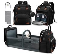 DERJUNSTAR Zaino per pannolini, borsa per pannolini per bambini, regalo per la festa della mamma, zaino multifunzionale da viaggio impermeabile per neonati e ragazze, con tappetino portatile per