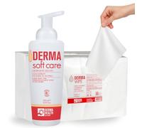 Derma Health - Morbido Panno Monouso Polifunzionale in Viscosa e Poliestere - Salviette Multiuso per la delicata igiene di pelli sensibili ed arrossate di anziani, bambini - 30x40cm (200 pz + Foamer)
