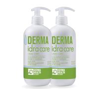 Derma Idra Care, Crema idratante corpo dalla texture leggera, facile assorbimento, azione emolliente, protettiva, lenitiva, riepitelizzante, pelli sensibili, 500 ML (Set da 2 pezzi)