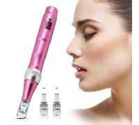 Derma-pen Microneedling Pen, Professionale Penna Derma per la Crescita di Capelli e Barba, Penna Elettrica per la Cura Della Pelle per Uomini e Donne Uso Domestico