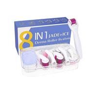 Derma Roller 8 In 1 Kit for Face Body Beard Hair Growth, Titanium Microneedling Roller Set with 7