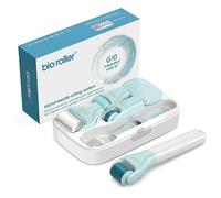 Derma Roller Kit 10 in 1 per donne e uomini, set di rulli per microneedling con 9 testine sostituibili e custodia per la cura del viso e della barba, massaggiatore per ringiovanimento della pelle