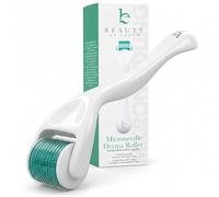 Derma Roller per cuoio capelluto, barba e viso, rullo per microneedling con 540 micro aghi in titanio da 0,25 mm, strumento per microneedle per capelli, strumenti per la cura della pelle per donne e