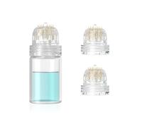 Derma Stamp Hydra Needle 20, Microneedling Titanio 20 Pin Lunghezza 0.25mm, Bottiglia Applicatrice di Siero Riutilizzabile con 2 Teste di Sostitutive Aggiuntive, per Cura della Pelle