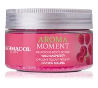 Dermacol Aroma Moment Wild Raspberry scrub corpo allo zucchero con aroma di lamponi 200 g