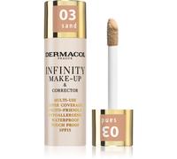 Dermacol Infinity Make-Up & Corrector fondotinta e correttore ad alta coprenza 2in1 20 g tonalità 03 Sand