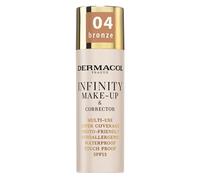 Dermacol Infinity Make-Up & Corrector fondotinta e correttore ad alta coprenza 2in1 20 g tonalità 04 Bronze