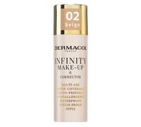 Dermacol Infinity Make-Up & Corrector fondotinta e correttore ad alta coprenza 2in1 20 g tonalità 02 Beige