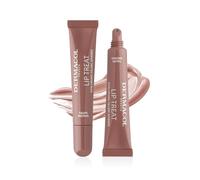 Dermacol Lip Treat Hyaluron-Füllkügelchen-Lippenbalsam - Vegane Feuchtigkeitspflege mit Melting Touch Textur, glänzendem Farbton, 10 ml (9. Taupe Brown)