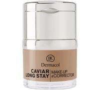 Dermacol Caviar Long Stay Make-Up & Corrector 3 Nude fondotinta a lunga tenuta con estratti di caviale e correttore 30 ml