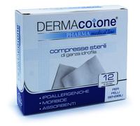 Garza idrofila compressa dermacotone 4 strati 7,5x7,5cm 12 pezzi
