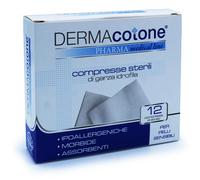 Garza idrofila compressa dermacotone 4 strati 7,5x7,5cm 12 pezzi