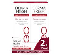 Dermafresh Odor Control, Deodorante Attivo Spray, Antiodore, No Gas, 2 Deodoranti da 100 ml