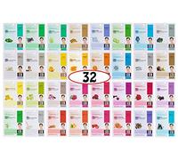 DERMAL 32 Combo A+B Set Pack Collagen Essence Full Face Facial Mask Sheet - The Ultimate Supreme Collection for Every Skin Condition Day to Day Skin Concerns
