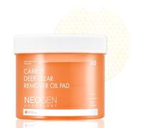 DERMALOGY by NEOGENLAB Cuscinetto struccante per olio alla carota-60 pastiglie -Tampone di cotone per la rimozione dell'olio per il viso per pelli sensibili, rimuove delicatamente il trucco waterproof