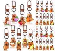 Dermalyx 30 Pezzi Capybara Carini Portachiavi Dolci Accessori Borsa Portachiavi per Donne Amiche Capybara Cera Portachiavi Regalo Compleanno