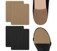 Dermalyx 4 pezzi di suola robusta da scambio, pezzettini anti-scivolo per suole, kit di riparazione con adesivi, suola di gomma per scarpe in pelle, protezione della suol