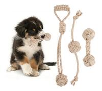 Dermalyx 4 Pezzi Gioco Di Corda Per Cani Piccoli, Giocattolo Da Masticare Naturale Per Cuccioli, Accessorio Di Corda Per Cani Di Taglia Piccola E Media, Corda Da Tirare P