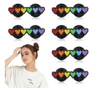 Dermalyx 6 Pezzi Spille Arcobaleno, Spille Orgoglio LGBTQ, Diverse Spille Cuore d’Amore, Accessori Moda Unisex, Ornamenti per Abbigliamento