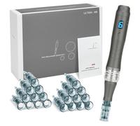 Dermapen M8 Microneedling Pen, Professionale Microneedling Kit con 20 Cartucce (12 x 36pin, 4 x 16pin, 4 x Nano) per Dr Pen M8, 6 Livelli e Display LED, Regolabile da 0,25-2,5 mm per Skincare