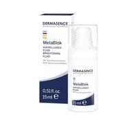 DERMASENCE MelaBlok 15 ml, Fluido illuminante per macchie pigmentate, Siero viso con Acidi della Frutta, Siero antimacchia viso con Vitamina C e Q-10 contro i danni ossidativi