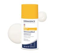 DERMASENCE SolvineaMed Fluido Solare Viso SPF 50+, 50 ml | Fluido solare viso opacizzante e idratante, resistente ad acqua e sudore, non brucia gli occhi