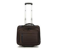 Dermata 2 ruote Trolley business 38 cm Vano porta PC marrone