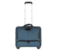 Dermata 2 ruote Trolley business 41 cm Vano porta PC blu