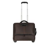 Dermata 2 ruote Trolley business 41 cm Vano porta PC marrone