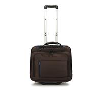 Dermata 2 ruote Trolley business 38 cm Vano porta PC marrone