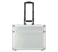 Dermata Trolley pilota a 2 ruote in alluminio, 48 cm, con scomparto per laptop color argento