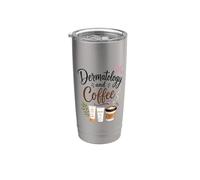 Dermatologia e caffè Dermatologo divertente amante del caffè Bicchiere termico in acciaio inox doppia parete