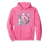 Dermatologia Infermiera Derm Girl Coquette Bow Nastro Rosa Felpa con Cappuccio