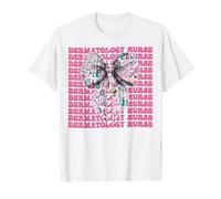 Dermatologia Infermiera Derm Girl Coquette Bow Nastro Rosa Maglietta