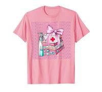 Dermatologia Infermiera Derm Girl Coquette Bow Nastro Rosa Maglietta