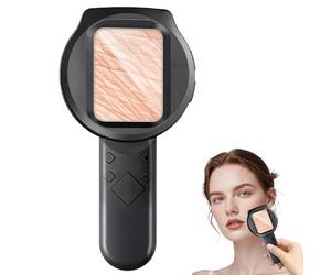 Dermatoscopio analizzatore digitale della pelle con schermo IPS da 2,8", ingrandimento 100X e fotocamera da 16 MP, osservazione della pelle e del cuoio capelluto multi-LED, controllo della pelle