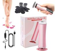Dermave - Dispositivo elettrico per la rimozione dei calli del piede, per rimuovere calli elettrici senza dolore, con 60 dischi abrasivi, delicato e non ferito, lima elettrica professionale a velocità