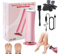 Dermave, strumento elettrico per la rimozione dei calli dei piedi, senza dolore, con 60 dischi abrasivi, lima elettrica professionale regolabile per pedicure per calli morti secchi e crepe, rosa