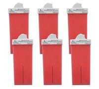 Dermawax 6x 100 ml Pink Roll-On Cera Calda Cartucce con Piccolo Rullo per Depilazione - Labbro Superiore, Sopracciglia Ceretta