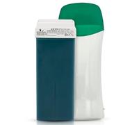 Dermawax Roll On Aloe Vera - Set depilazione con scaldacera elettrico 25W (Made in China) + cartuccia cera 100 ml Made in Italy - Cera calda cremosa per gambe, braccia, ascelle, schiena e petto